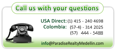 Call us with your questions about Apartments rentals in medellin! 